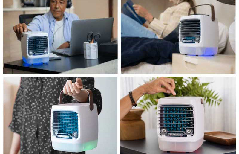 ChillWell 2.0 used in different rooms thanks to its rechargeable battery